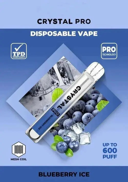 The Crystal Pro 600 Puffs Disposable Vape Pod Box of 10 - Vape Villa