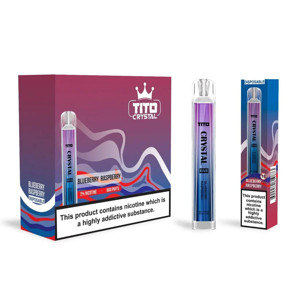 Tito Crystal Bar 600 Puffs Disposable Vape - Pack Of 10 - Vape Villa