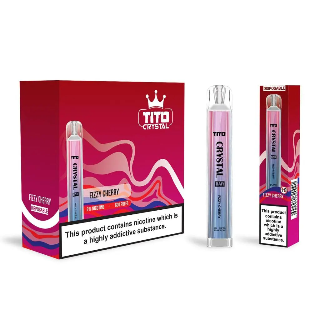 Tito Crystal Bar 600 Puffs Disposable Vape - Pack Of 10 - Vape Villa