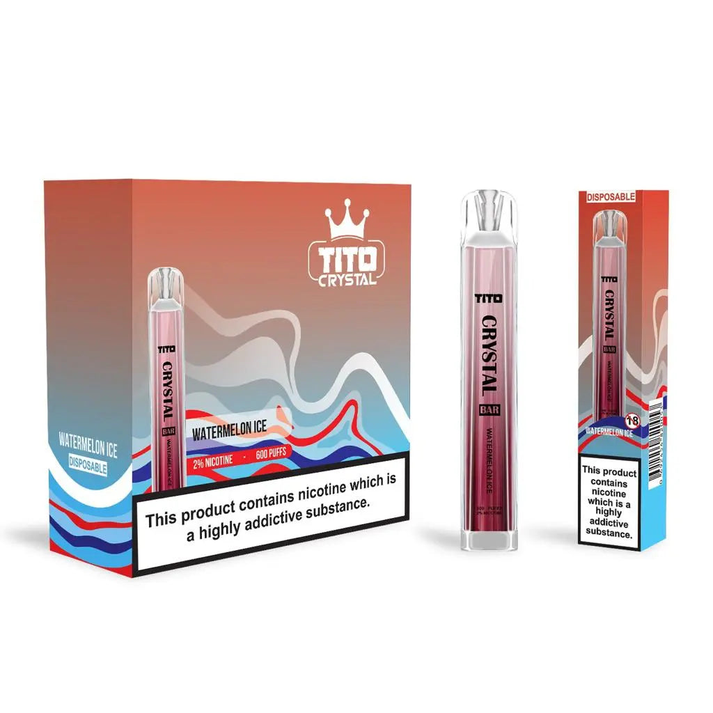 Tito Crystal Bar 600 Puffs Disposable Vape - Pack Of 10 - Vape Villa