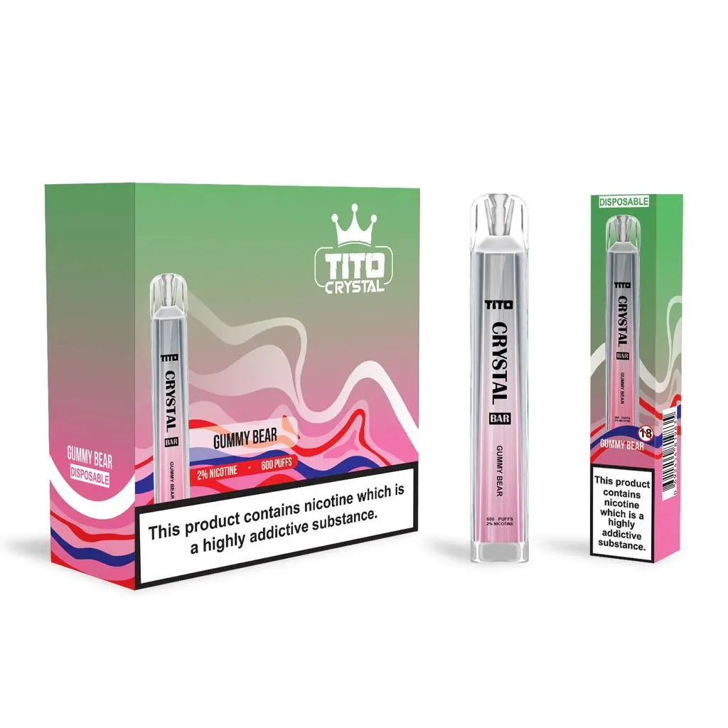 Tito Crystal Bar 600 Puffs Disposable Vape - Pack Of 10 - Vape Villa