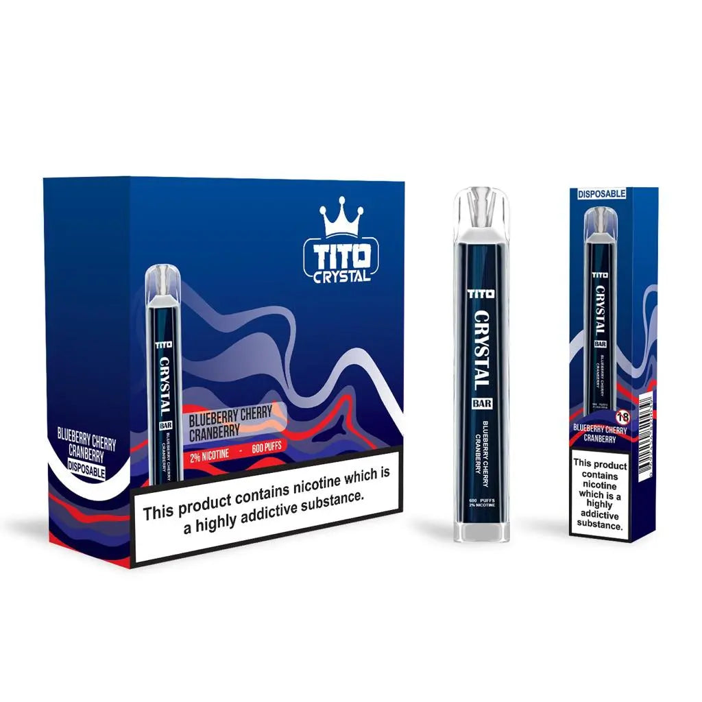 Tito Crystal Bar 600 Puffs Disposable Vape - Pack Of 10 - Vape Villa