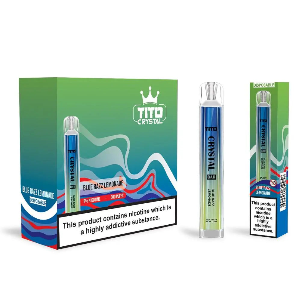 Tito Crystal Bar 600 Puffs Disposable Vape - Pack Of 10 - Vape Villa