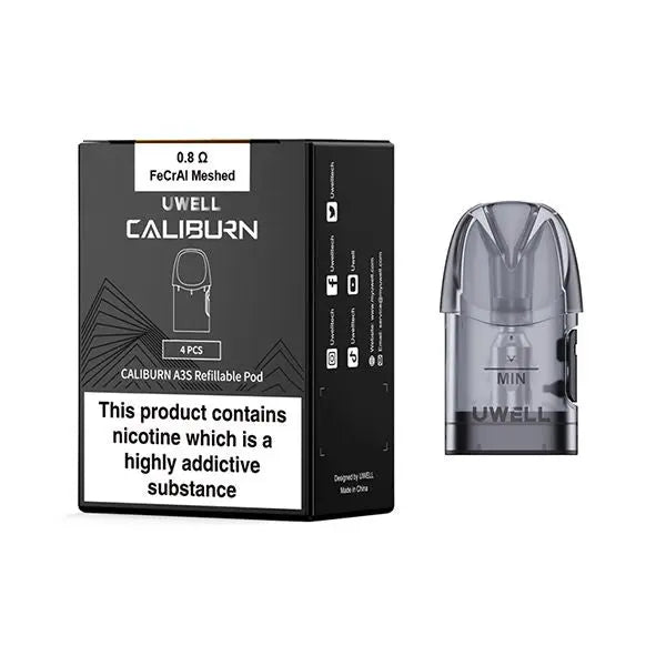 Uwell Caliburn A3S Replacement Pods - 4pack - Vape Villa