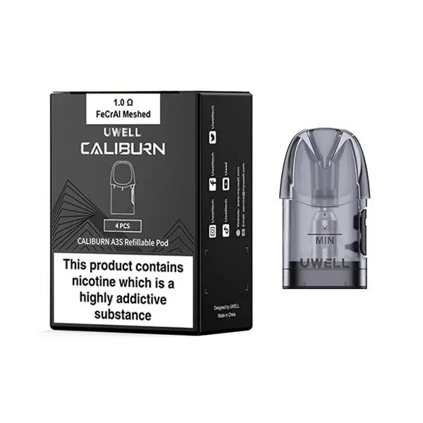 Uwell Caliburn A3S Replacement Pods - 4pack - Vape Villa