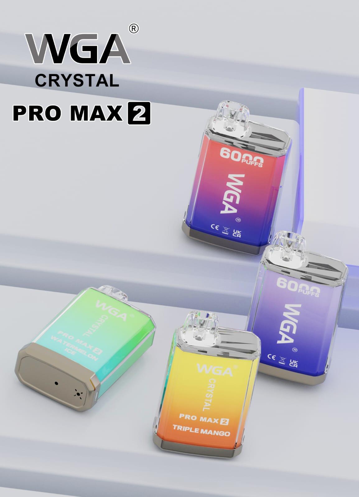WGA Crystal Pro Max 2 6000 Puffs Disposable Vape Box of 10 - Vape Villa
