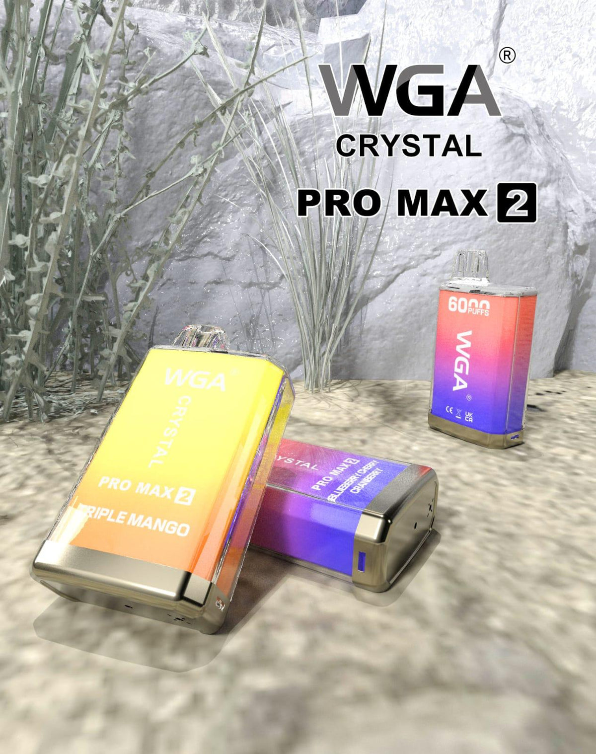 WGA Crystal Pro Max 2 6000 Puffs Disposable Vape Box of 10 - Vape Villa