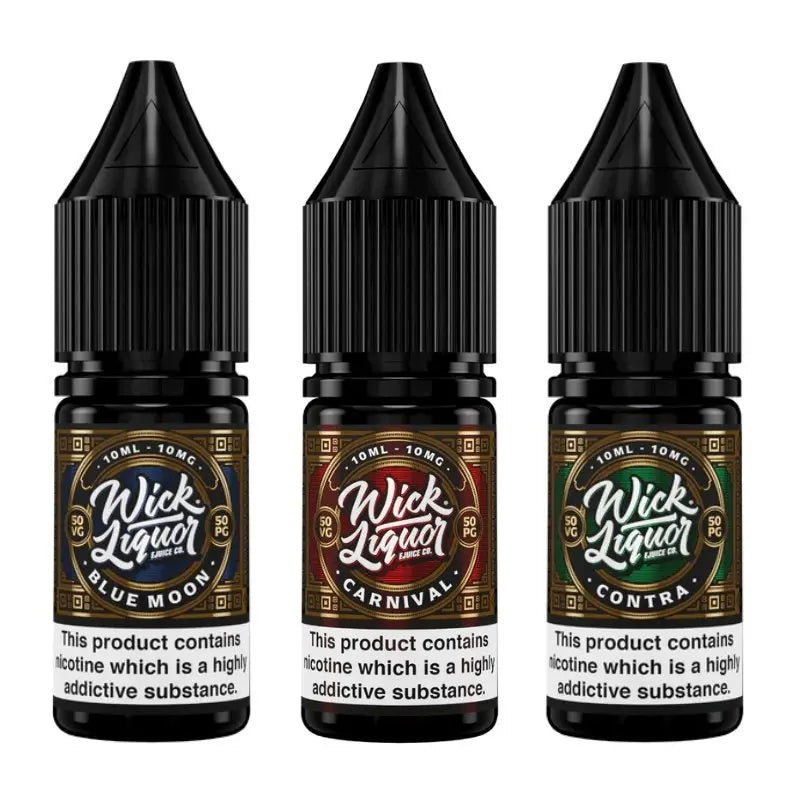 Wick Liquor Nic Salts 10ml E-liquids - Box of 10 - Vape Villa