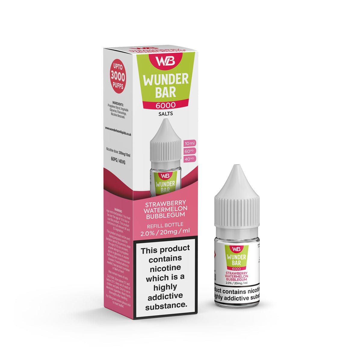 Wundar Bar 6000 Nic Salt 10ml - Box of 10 - Vape Villa