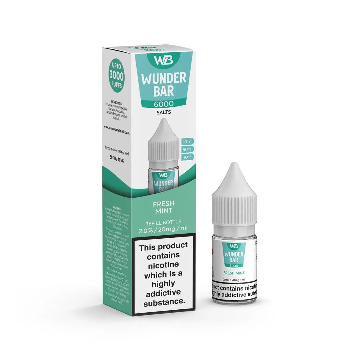 Wundar Bar 6000 Nic Salt 10ml - Box of 10 - Vape Villa
