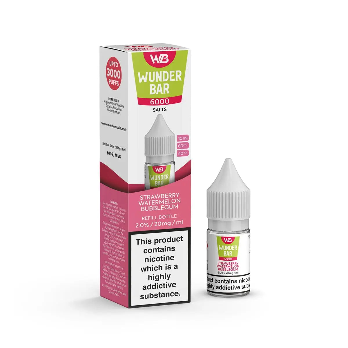 Wundar Bar 6000 Nic Salt 10ml - Box of 10 - Vape Villa